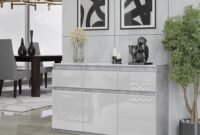 White High Gloss Dresser To Buffet