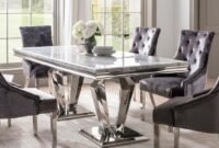 Marble top dining table set