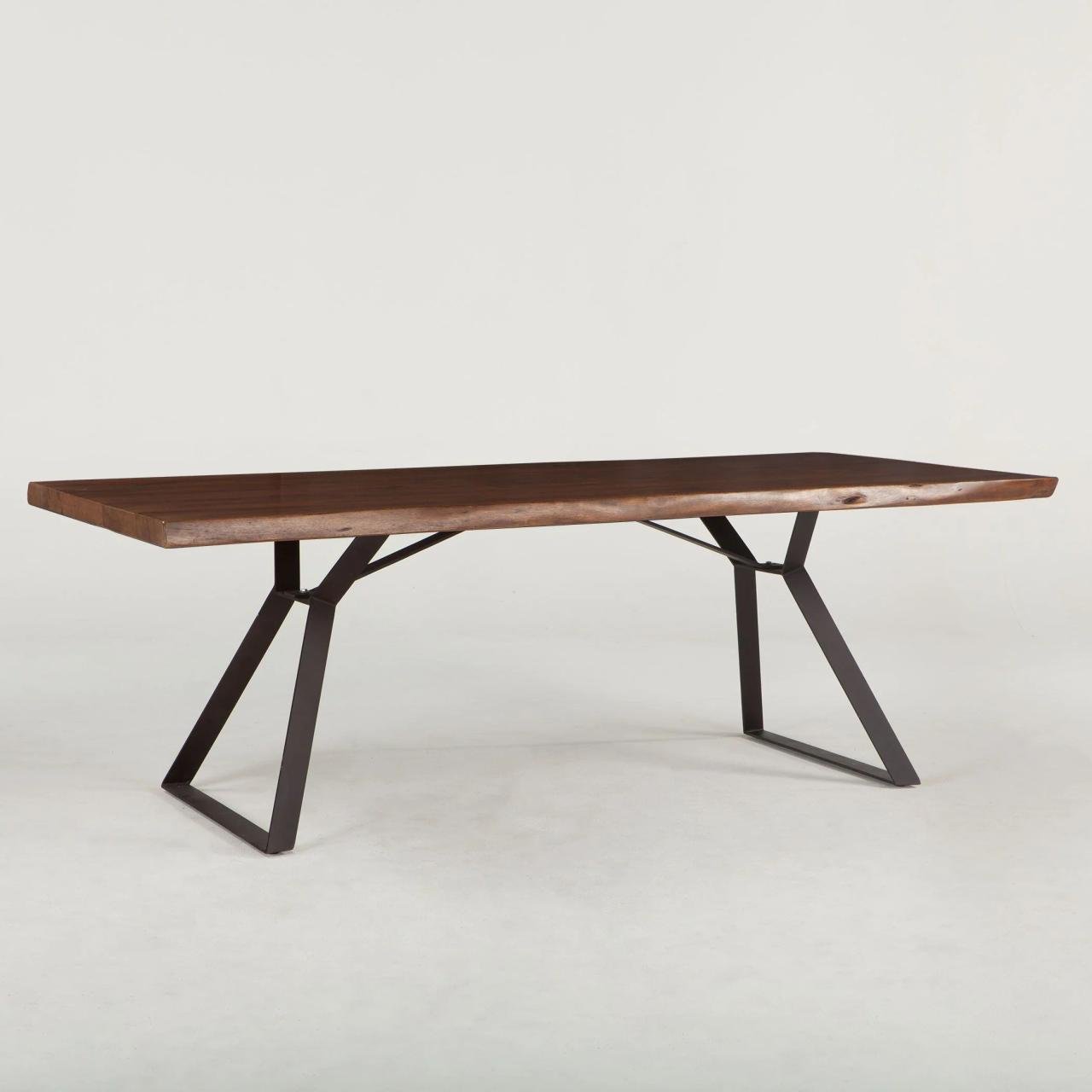 Acacia wood dining bench